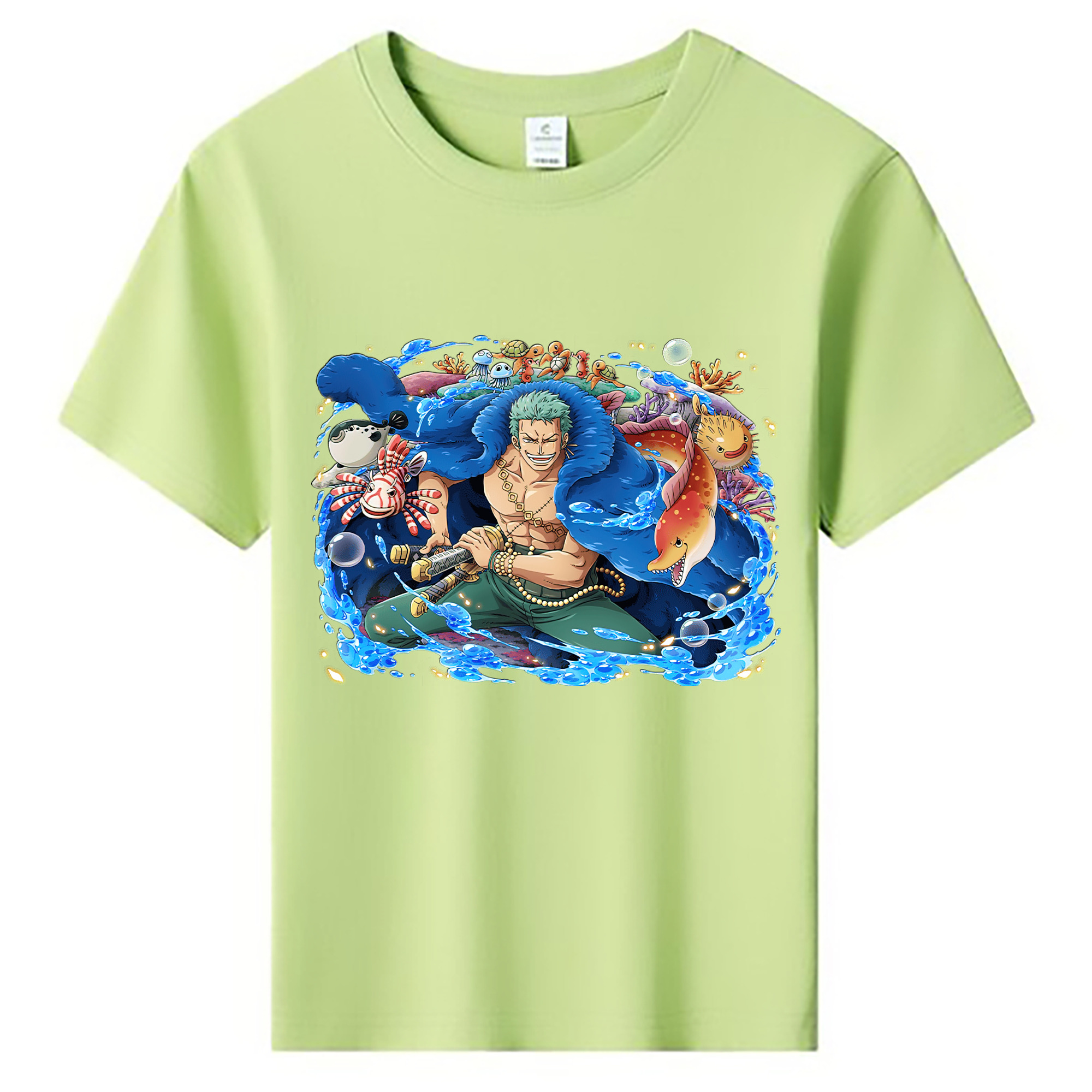 ワンピース ロロノア・ゾロ ONE PIECE Roronoa Zoro 綿100％キッズTシャツ（フロントプリント）